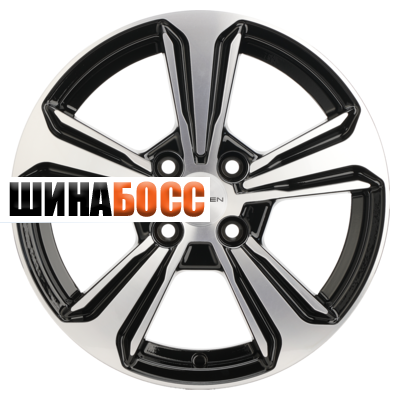 Колесные диски Khomen Wheels KHW1502 (Solano) 6x15 4x100 ET45 D54,1 Black-FP