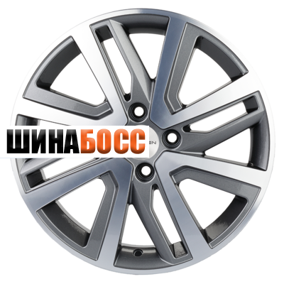 Колесные диски Khomen Wheels KHW1609 (Rio I/Solaris I) 6x16 4x100 ET48 D54,1 Gray-FP Solaris I) Gray-FP