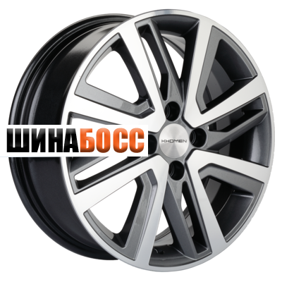 Колесные диски Khomen Wheels KHW1609 (Rio II/Solaris II) 6x16 4x100 ET46 D54,1 Gray-FP Solaris II) Gray-FP