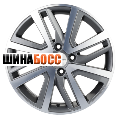 Колесные диски Khomen Wheels KHW1609 (Stepway) 6x16 4x100 ET37 D60,1 Gray-FP