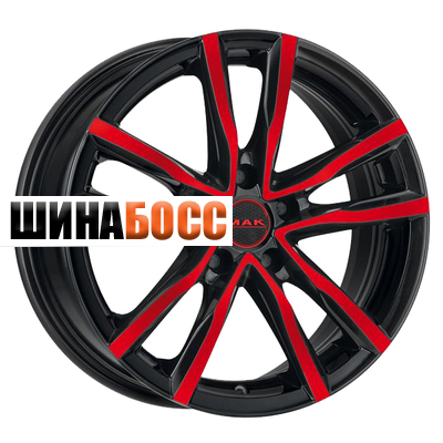 Колесные диски MAK Milano 6,5x16 5x112 ET45 D76 Black Red Face